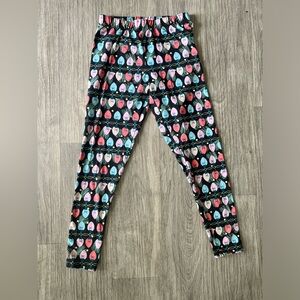 Women’s No Boundaries Christmas Lightbulb Leggings, Size Small (3-5)